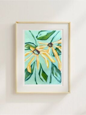Original Artwork‎ - Bold Bright Floral Acrylic Painting